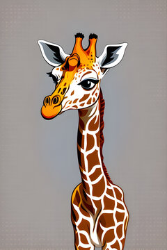 the image of giraffe vector graphic