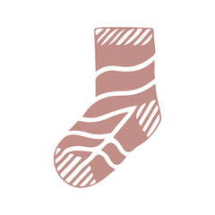 hand drawing socks vector design, brightly colored on white background perfect for christmas celebration.
