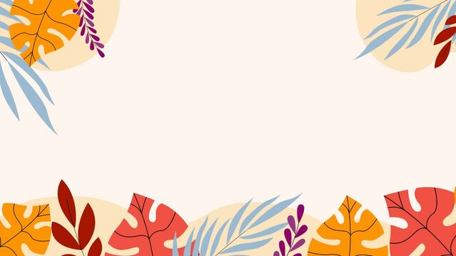 autumn leaves frame background