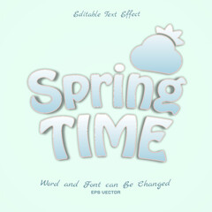 Spring Time Editable Text Effect with beautiful color combination for poster or social media post