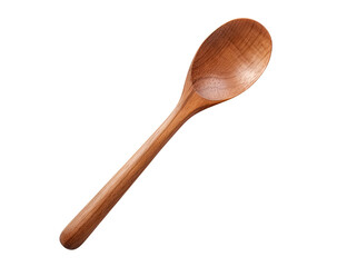 Wooden spoon isolated on transparent background, Generative AI