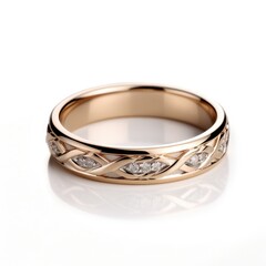 beautiful ring design. wedding engagement rings with diamonds on isolate white
