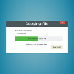  Progress bar of file copying