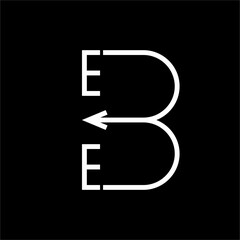 Obraz premium Letter E B simple vector logo design.