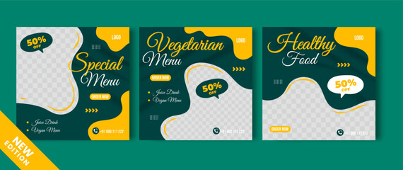 Suitable for Social Media Post Restaurant and culinary Promotion.
