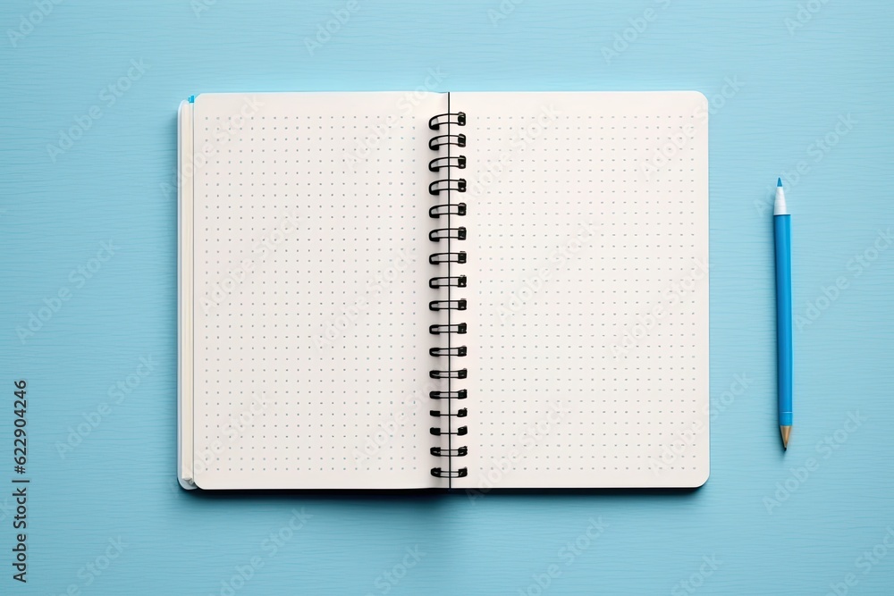 Poster notebook and pen. generative ai
