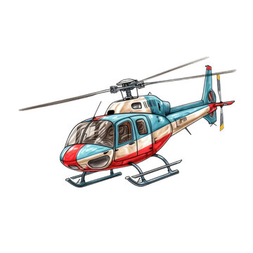 recommend clip art: Watercolor stylized helicopter on a transparent background for compositions on the theme of leisure, travel, holidays, flights to other cities and countries.