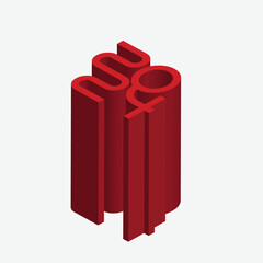 2024 logo icon new year logo with 3d isometric concept