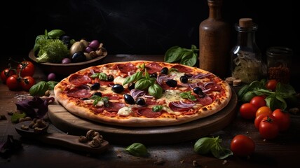Obraz na płótnie Canvas Delicious Pizza Delight