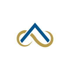 infinity roof real estate logo vector