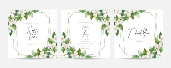 wedding invitation pack with rsvp thank you and instagram story