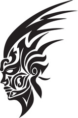 mask tattoo design illustration