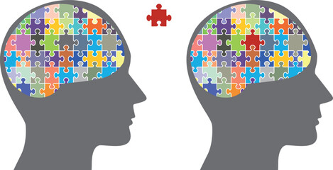 colorful Puzzle face