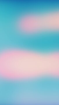 Vertical video. Neon light flare. Blur color glow. Defocused pastel cyan blue pink flecks flicker motion smooth texture abstract background with free space.