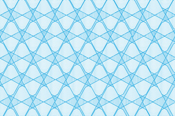 Seamless geometric patterns in light blue and white.