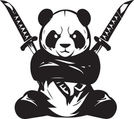 Fototapety  Kung Fu panda vector tattoo illustration