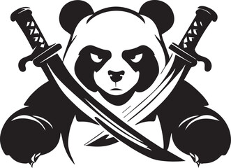 Kung Fu panda vector tattoo illustration