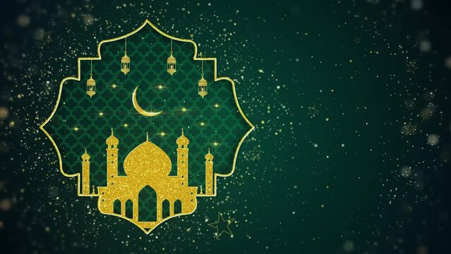 Ramadan Kareem Background on green background