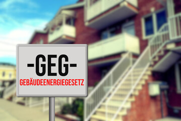 Ein Haus und GEG Gebäudeenergiegesetz in Deutschland