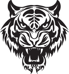 Tiger vector tattoo design illustration
