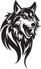 Wolf vector tattoo design illustration art