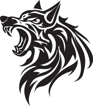 Wolf vector tattoo design illustration art