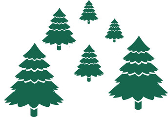 Green Pine vector eps illustrated for chrismas 