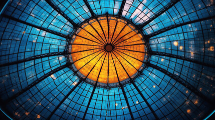 glass dome of the roof