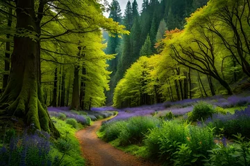 Foto op Plexiglas Bosweg path in the forest