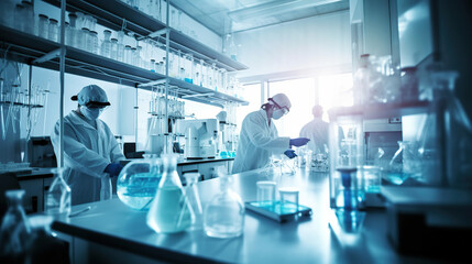 scientists working in laboratory