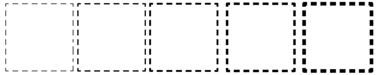 dash square border icon frame 