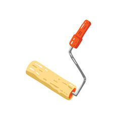Paint roller cartoon vector illustration
