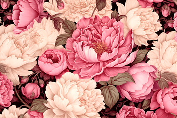 Abstract background of flowers, ai generated