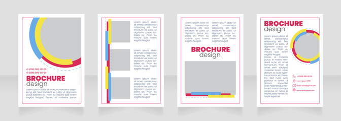 Marketing research blank brochure layout design. Promo agency. Vertical poster template set with empty copy space for text. Premade corporate reports collection. Editable flyer paper pages