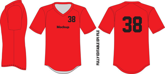 Baseball Jersey Sublimated Mock ups Templates Vectors 