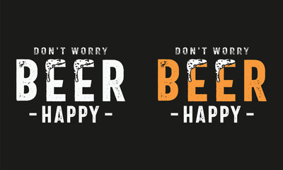 typography beer t shirt design. 