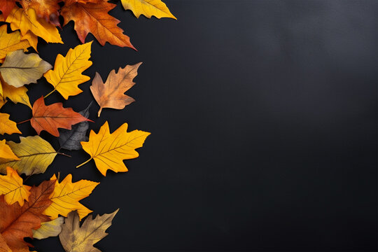 autumn leaves background generative ai