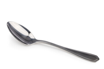 silver spoon isolated on white background. This has clipping path.