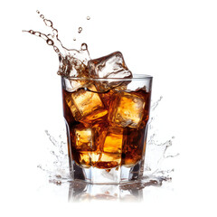 Glass of cold rum. 3D illustration digital art design, generative AI