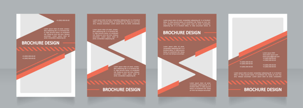 Engineering service blank brochure design. Construction agency. Template set with copy space for text. Premade corporate reports collection. Editable 4 paper pages. Calibri, Arial fonts used