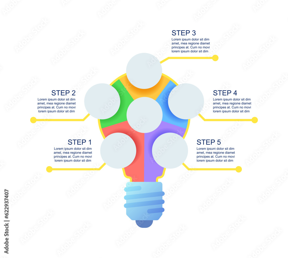 Poster brainstorming ideas infographic chart design template. abstract infochart with copy space. instructi