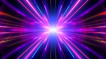 Fototapeta premium Abstract neon lights background with laser rays, and glowing lines. AI-Generated