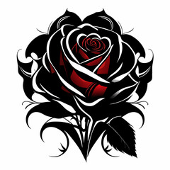 rose flower red and black color mix vector art. svg format vector art