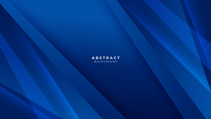 Fototapeta premium Geometric blue shapes wallpaper for poster, certificate, presentation, landing page