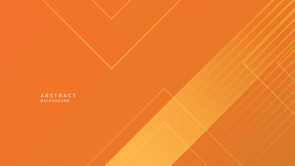 Memphis orange geometric shapes light background vector. Modern diagonal presentation background.