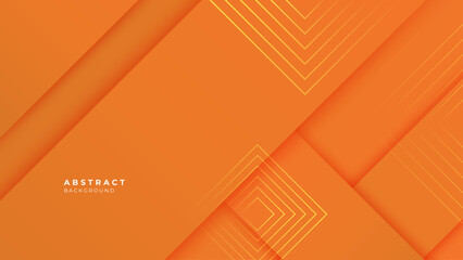 Abstract orange background with 3d modern trendy fresh color for presentation design, flyer, social media cover, web banner, tech banner