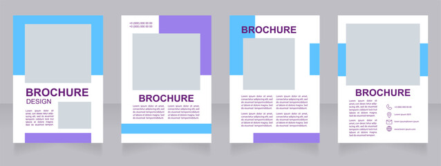 Oil painting on canvas course blank brochure design. Template set with copy space for text. Premade corporate reports collection. Editable 4 paper pages. Myriad Pro, Arial fonts used