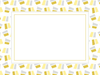 金色の北欧風の背景パターンと四角形のフレーム