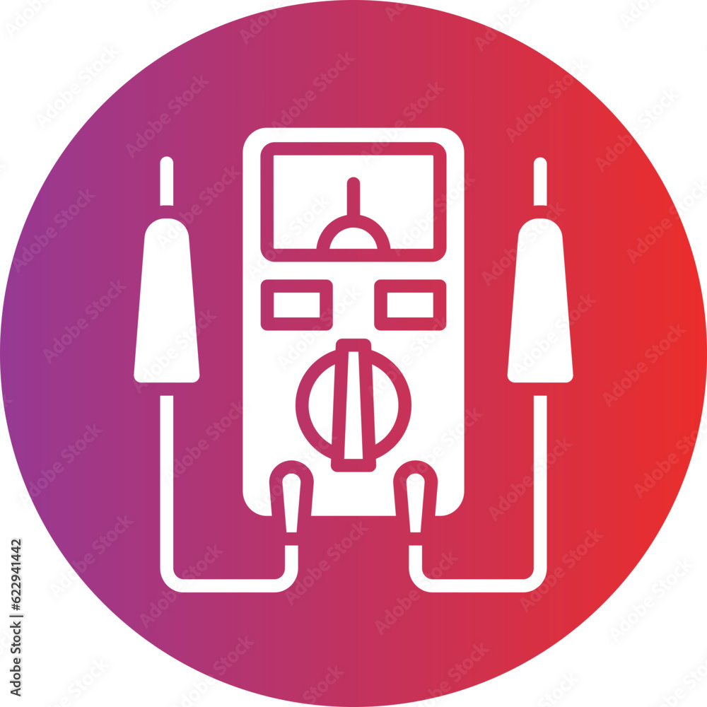 Poster vector design tester machine icon style