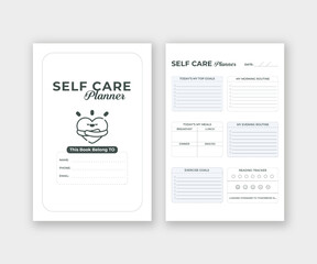 Self Care Planner, KDP interior